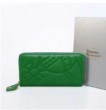 2017新作 ヴィヴィアン偽物 財布 VIVIENNE WESTWOOD 大人気 グリーン レザー ファスナー長財布 ジップロングウォレット グリーン