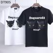 DSQUARED2 ディースクエアードTシャツコピー 激安 黒猫のヘッドプリント男女適用 黒白 純綿素材、柔らかく快適